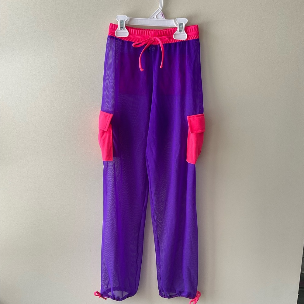 LA Designs Mesh Purple Cargo Pants